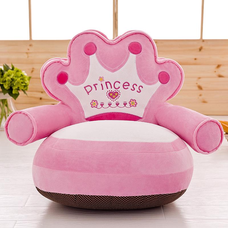Lazy Kids' Plush Animal Sofa: Dinosaur, Giraffe, Elephant Dolls
