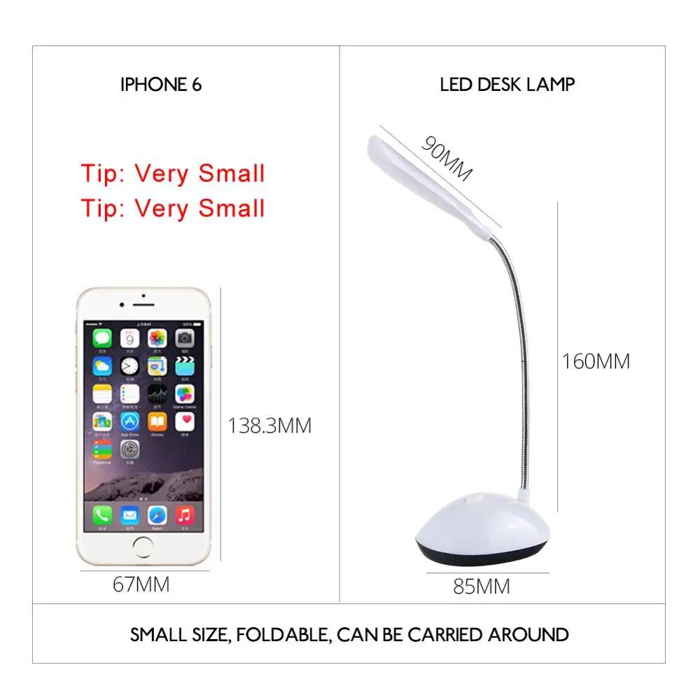 Tragbares LED-Licht Flexibles Tischleselicht Batteriebetrieben Buchlicht Augenschutz Bücher Nachtlicht zum Lernen Nacht