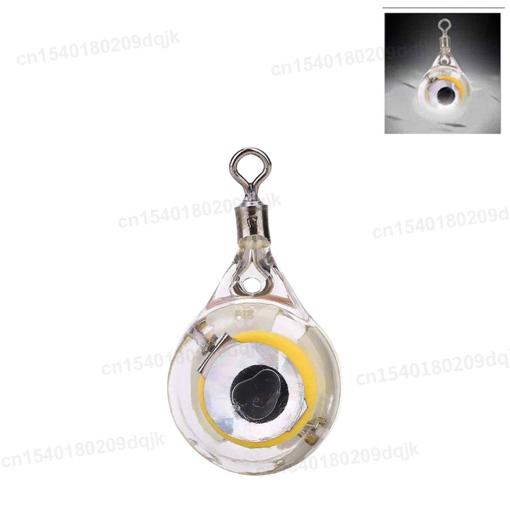 1-10PCS Mini Fishing Lure Light LED Deep Drop Underwater Eye Shape Fishing Squid Fishing Bait Luminous Lure for Attracting Fish
