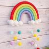 Rainbow Cloud Nordic Hanging Ornament - Handwoven Baby Room Wall Décor
