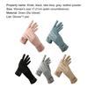 1 Pair Soft Gloves Anti-static Full Finger Cover Elegant Bow-know Plus Velvet Inside Gloves for Lady Winter
