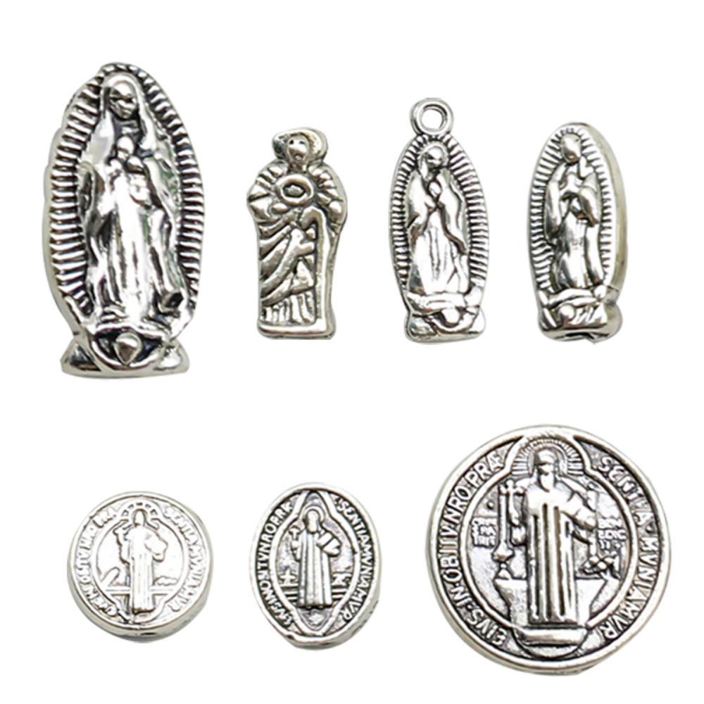 Vintage Silver Alloy Bracelet Pendant for DIY Jewelry Making