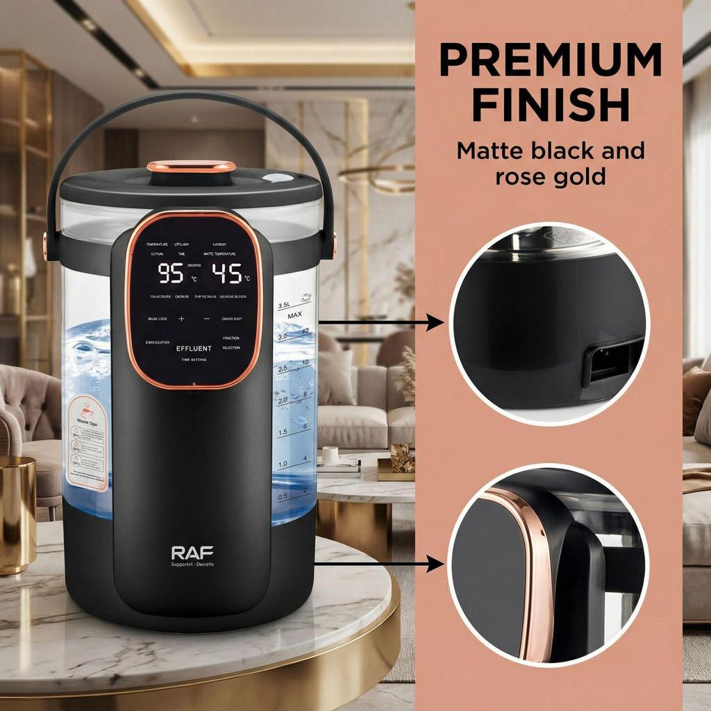 3.5L Multi-functional Electric Kettle with Digital Display and Overheat Protection, 1000W