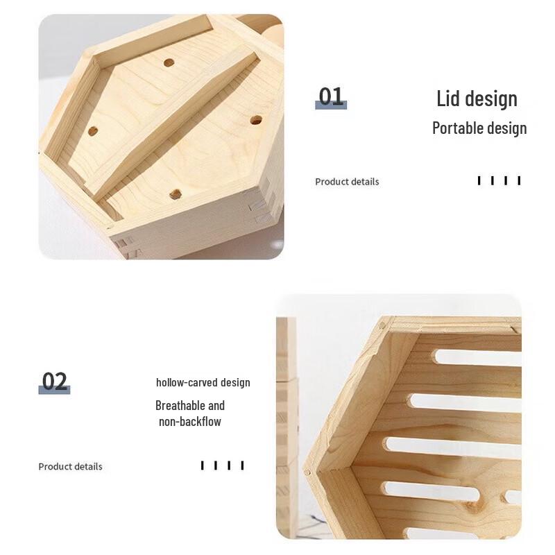 Diruien Traditional Bamboo Steamer and Lid