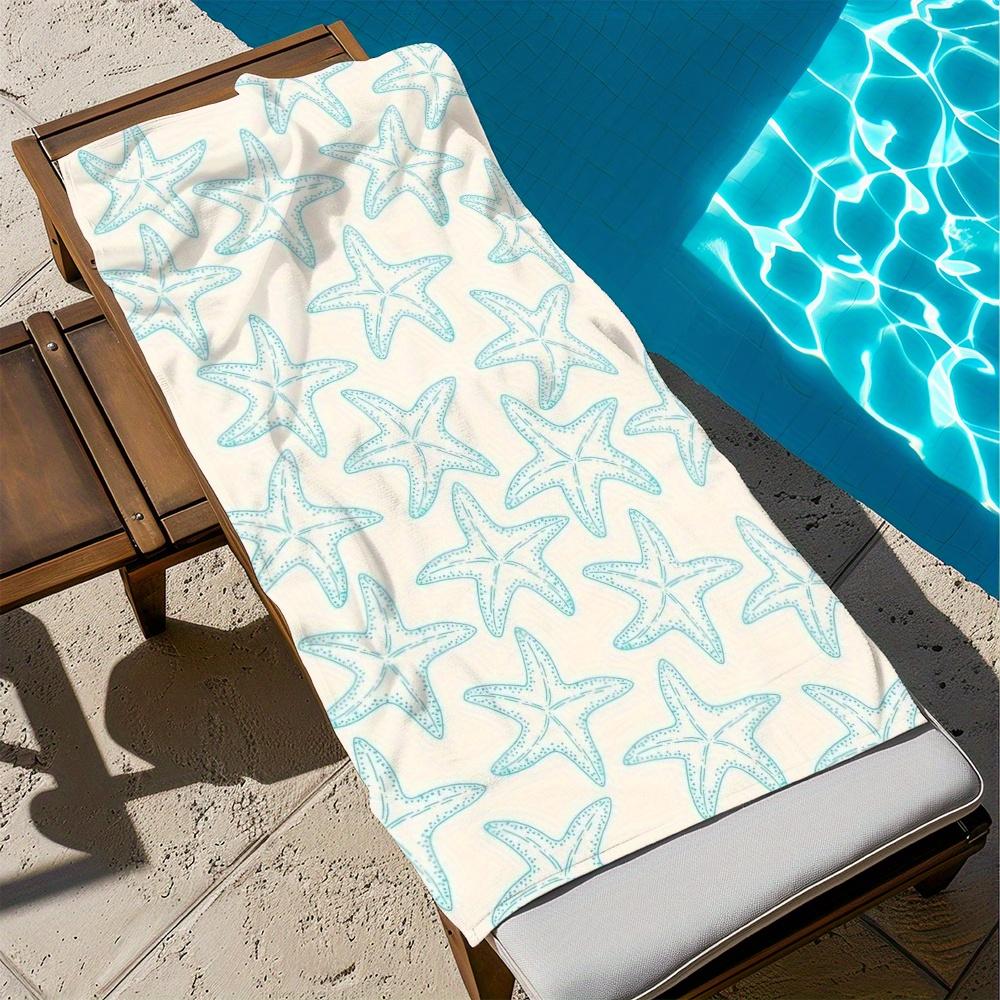 Starfish Pattern Beach Towel, Ideal for Summer Beach Trips Pool Days