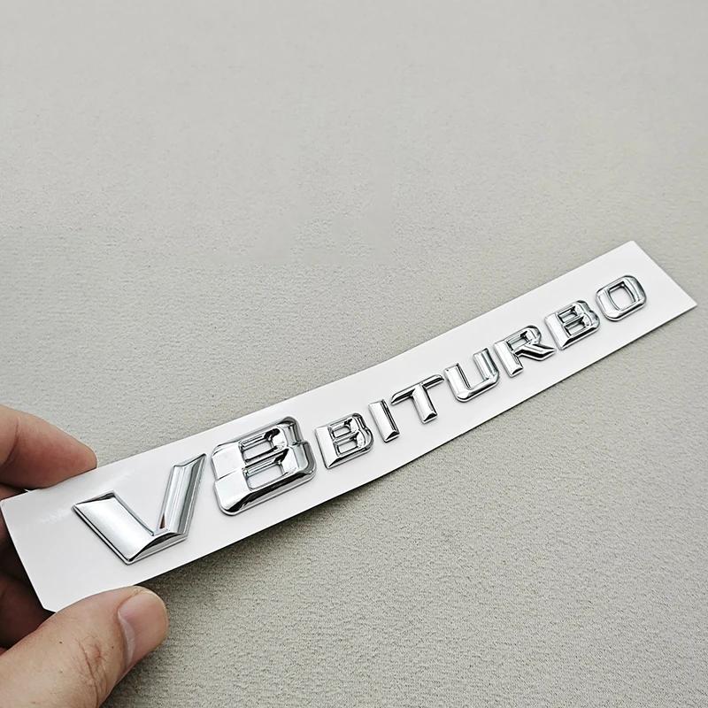 1Pc 3D ABS Chrome Logo Car Fender Side Badge Sticker Rear Trunk Emblem Decal Chrome Silver