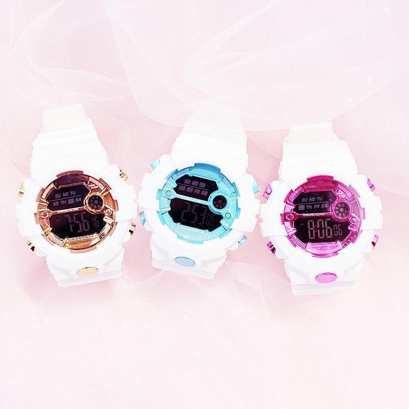 2019 Men's Trendy Waterproof Harajuku Style Matcha Green Sports Electronic Watch