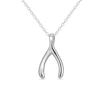 18K Gold Wishbone Y-Shaped Branch Pendant Necklace