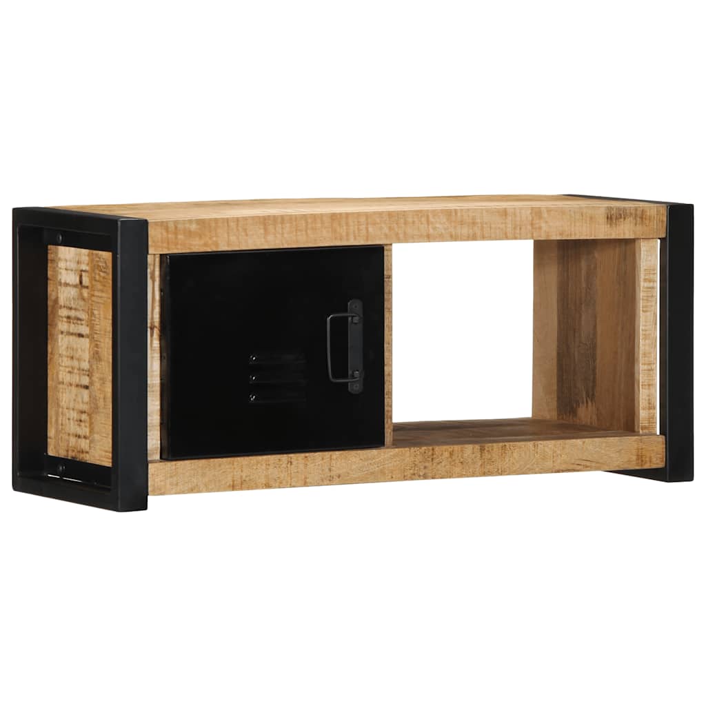 TV Stand 80 x 30 x 35 cm Rough Solid Mango Wood