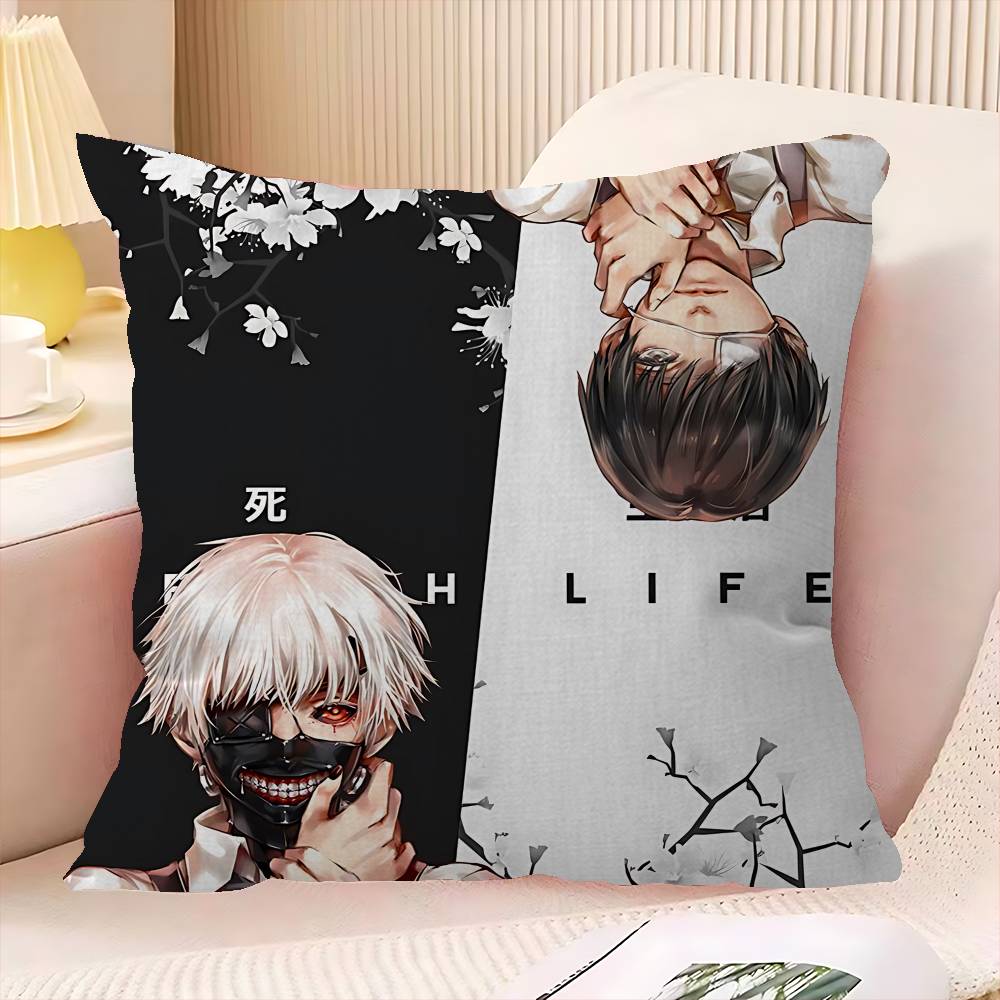 Anime Tokyo Ghoul Pillow Cover for Bedroom Room and Living Room Sofa Decorative Cushion Cover