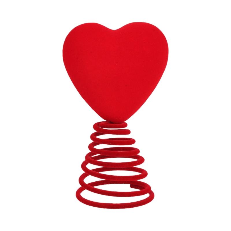 

Beautiful Red Heart Tree Toppers Decoration with Spring Base for Mini Valentine Trees and Festival Decors