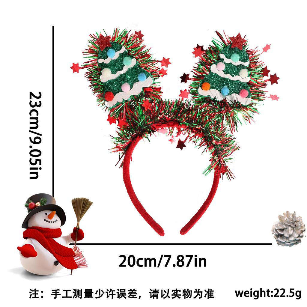 Christmas hair clip for women new year headband new year hoop on the head teenage girls accessories christmas hair band