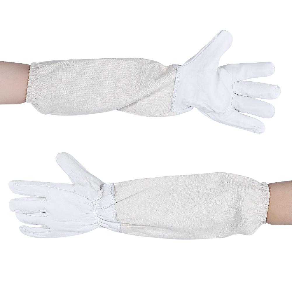 Bee Keeping Protective Goatskin Gloves with Vented Long Sleeves Beekeeping Tools