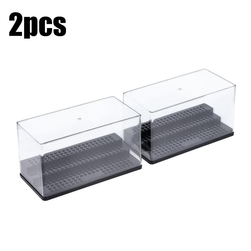 2/1Pcs Acrylic Minifigures Display Case Stackable And Dustproof Building Block Display Box For Action Figure Toys Storage