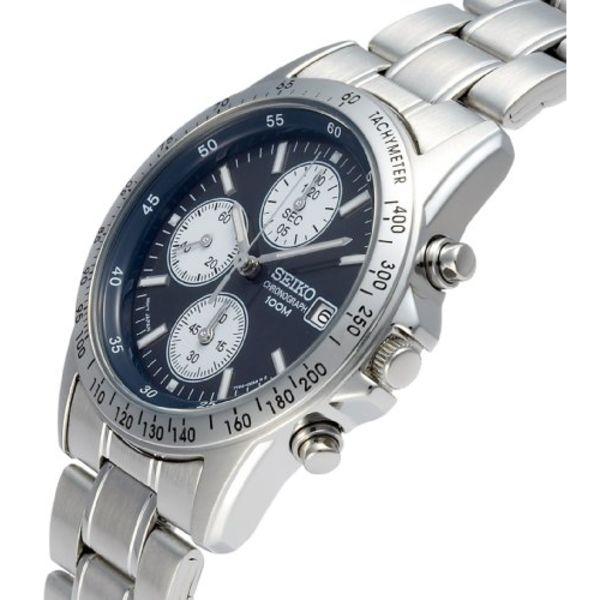 Seiko SND365PC Chronograph 100M Overseas Model Dark Blue Men's Watch NEW