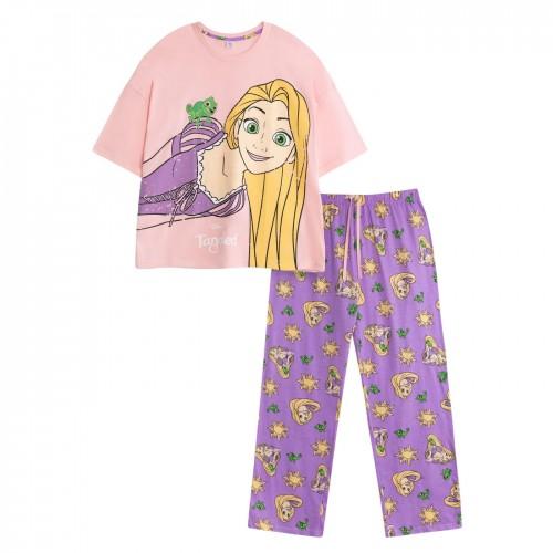 Conjunto de Pijama Largo de Manga Corta Rapunzel para Mujer/Señora de Enredados