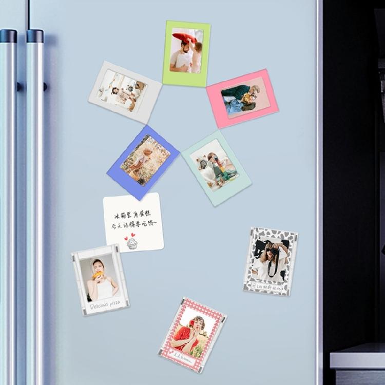 10Pcs Magnetic Display Photo Frame 3Inch Picture Holder with Magnets For Home Office Refrigerator Whiteboard Decoration