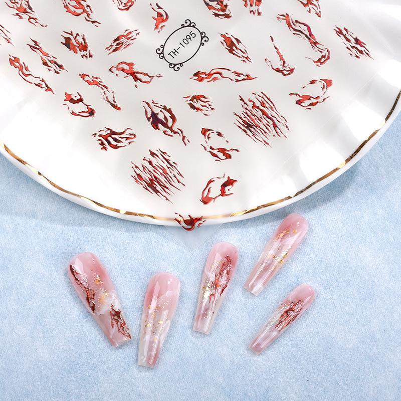 Hot Stamping Nail Stickers, Waterproof, Laser Design, DIY Nail Stickers, Nail Decoration, Nail Stickers, Party Decoration