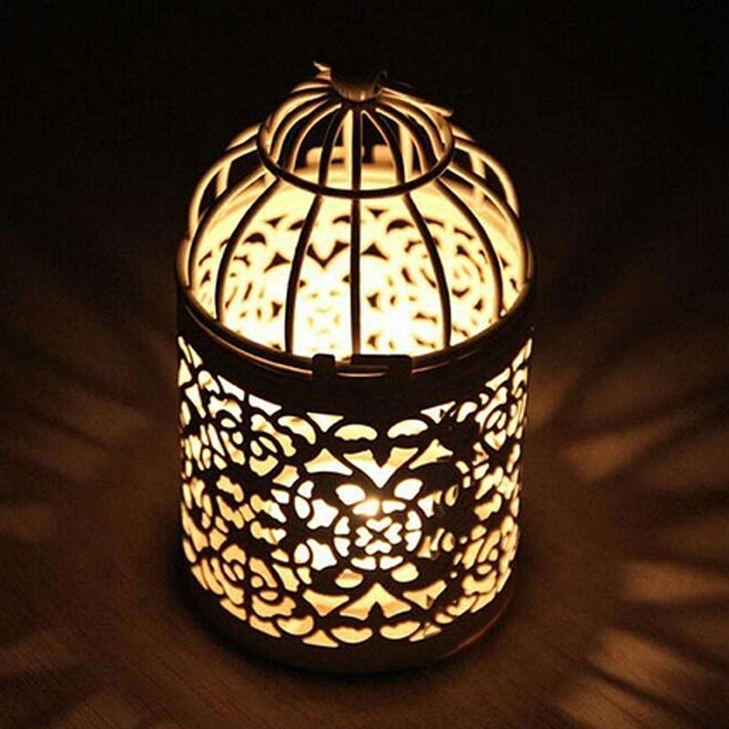 Bird Cage Decoration European Classic Romantic Candle Holders Wedding Hollow Candlestick Home