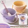 3 In 1 Makeup Brush Silicone Cleaning Bowl Cleaning Makeup Brush Beauty Egg Makeup Tool Scrubbing Board Hanging On The Drying Box