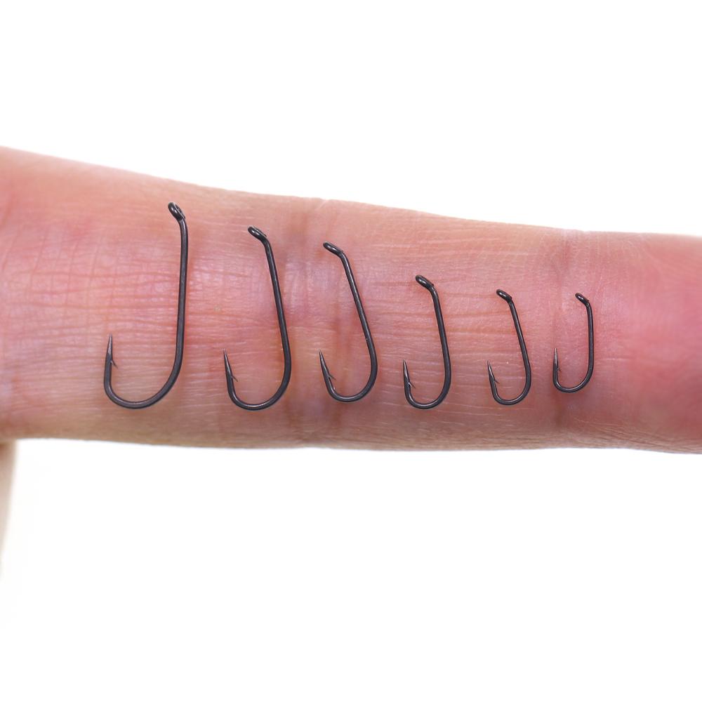 30PCS 1X Fine Wire Down Eye Wide Gape In a Classic Bronze Finish Dry Fly Hook Nymph Tying Hook Trout Fishhook #14-#22