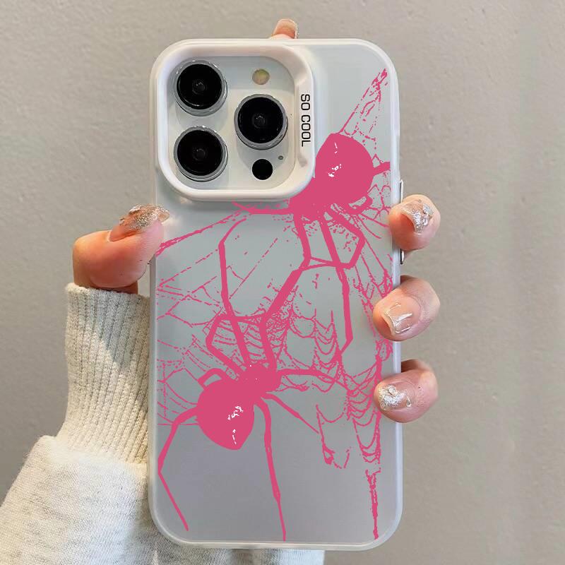 Modische Spinnen-Paar-Handyhülle für iPhone 15 Pro Max 11 12 13 14 15 Pro 14 Plus 13 Mini Hüllen Gepaarte Stoßfeste Bumper-Abdeckung