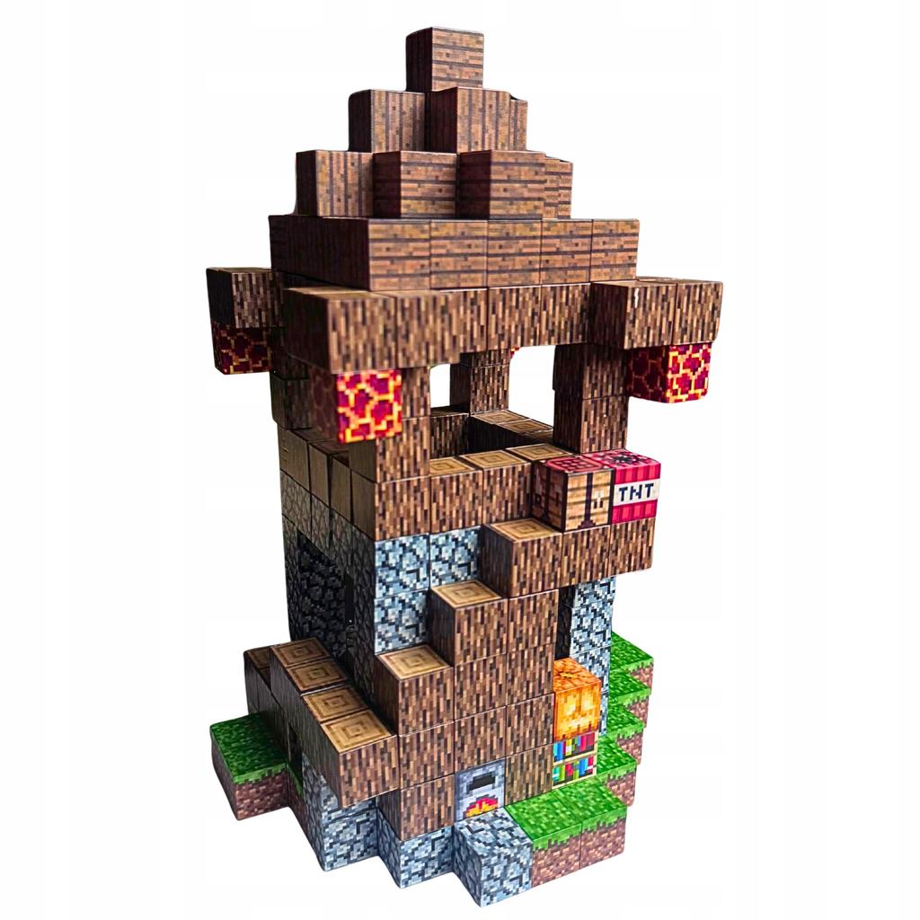 Magnetic Pixel Blocks Castle Tower 300 Pcs Minecraft Building Blocks Set