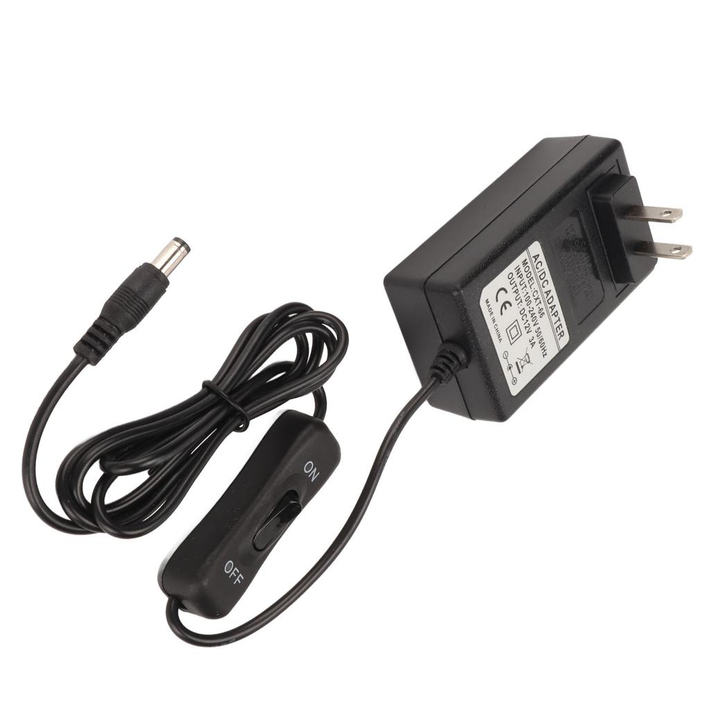 12V Power Adapter 20cm Needle Foam Cutter DC Power Supply Adapter Plug Equipment 100‑240V US Plug 12V 3A 36W
