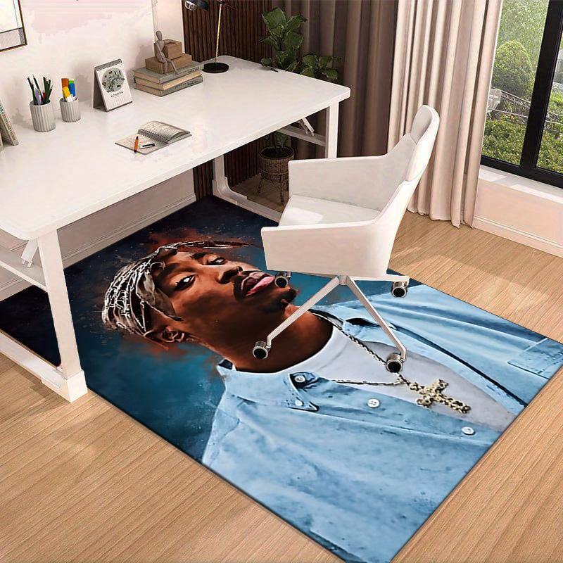 Rap Legend In Blue Carpet, Chair Rug,Rug for Office Bedroom living rooms, Doormat decor Fan Gift Christmas Gift