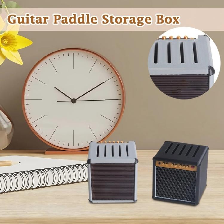 Kreative 3D-gedruckte Gitarrenplektrum-Aufbewahrungsbox mit eingebauten mehreren Fächern für einfachen Zugriff Stilvolles Aufbewahrungsdisplay