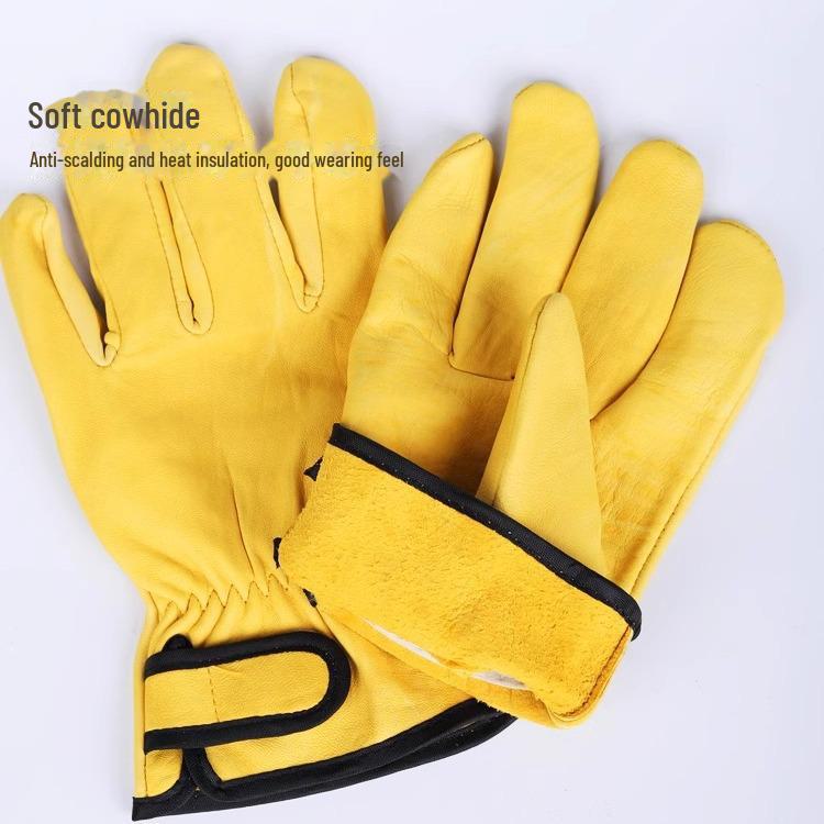 Mănuși de Sudură din Piele de Oaie cu Rezistență la Arc Argon - Respirabile, Rezistente la Uzură, Anti-Opărire, Izolație Flexibilă pentru Întreținerea Sudorului