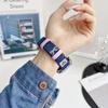 Wrist Strap for Apple Watch Series 10 Ultra 9 8 7 SE 6 5 4 3 2 1 46mm 49mm 45mm 44mm 42mm Pearl Bowknot Denim Leather Watch Band