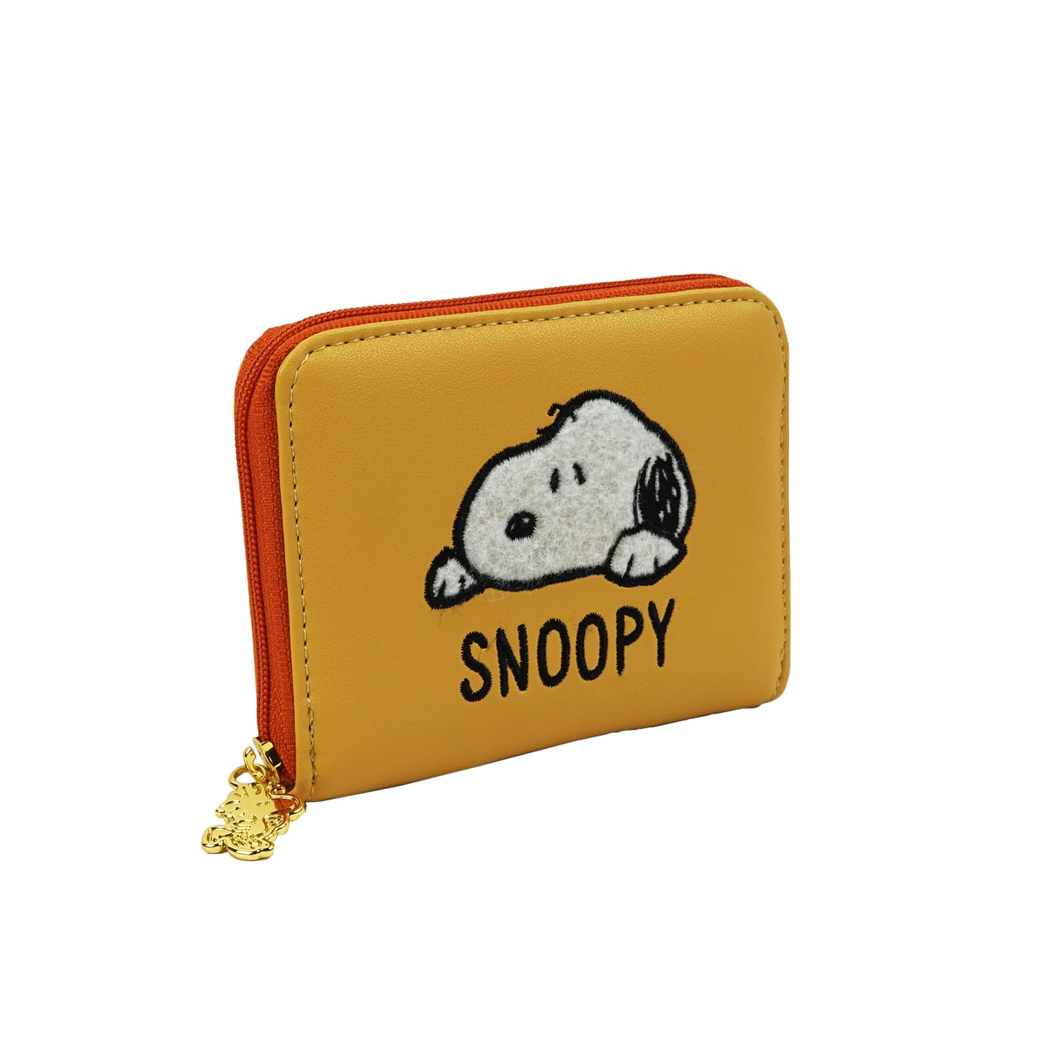 Кошелек для мелочи SNOOPY PEANUTS, Мини-кошелек, Круглый кошелек на молнии, Компактный кошелек для женщин и детей (желтый)