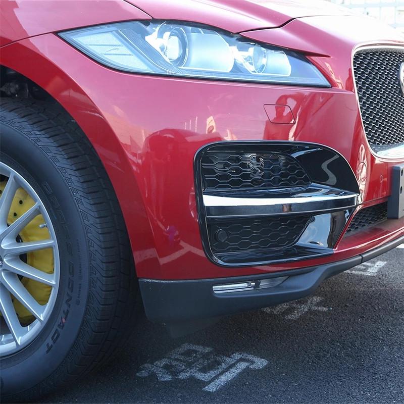 2Pcs/set Car Front Fog Light Lamp Frame Cover Trim For Jaguar F-Pace F Pace R-Sport X761 2016 2017 Auto Exterior