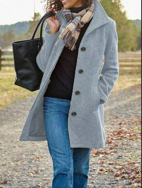 2024 Spring/Autumn Multi-Color Wool Girl's Mid-Length Cardigan Jacket