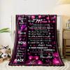 To My Mom Love Words Pink Butterfly Design, Warm Blanket Blanket for Livingroom Couch Lunch Break Soft Throw for Friend's Festival Gift