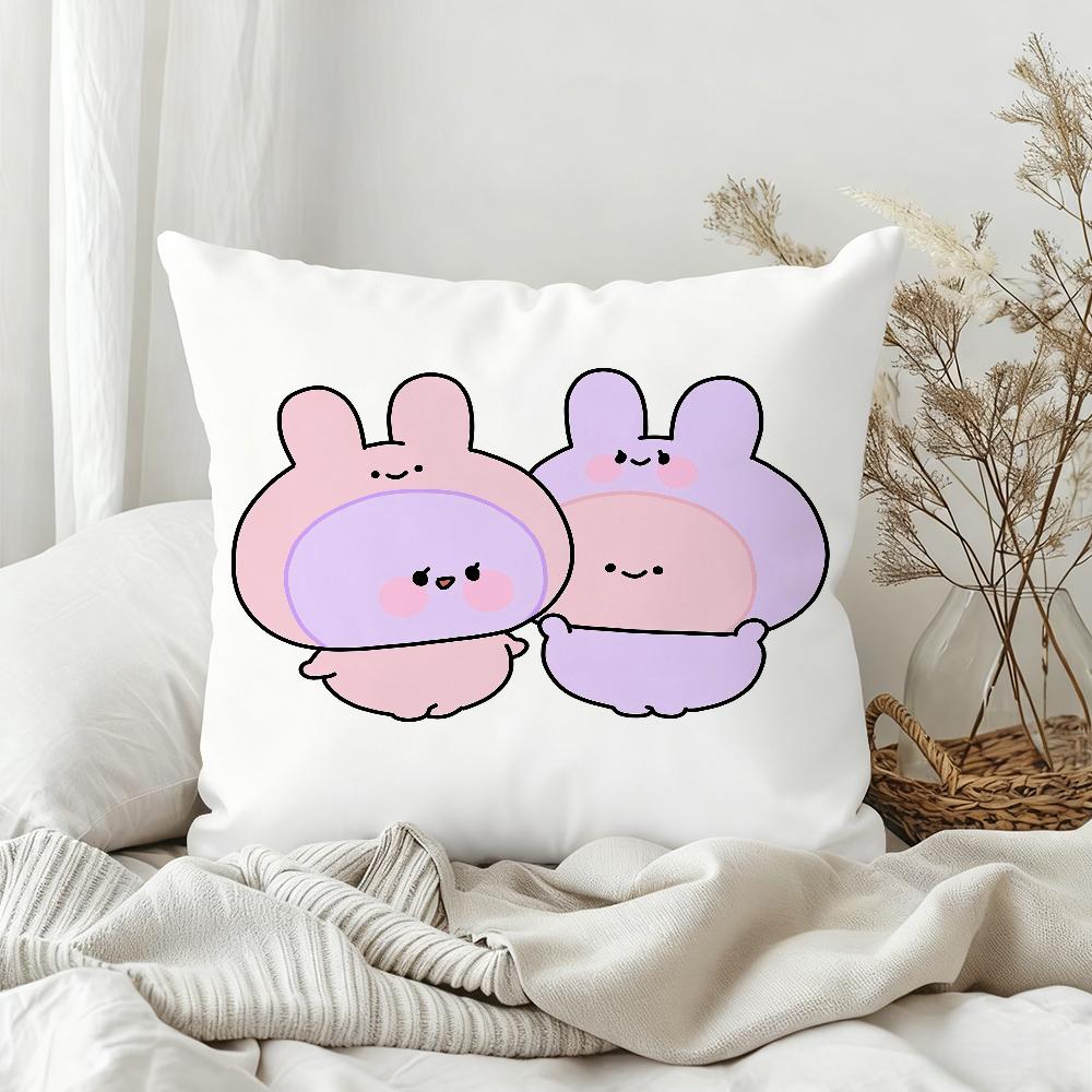 

Cartoon AAsamimichan Cute Pillow Case Bedroom Sofa Living Room Backrest Decoration Square Cushion Nap Time 30x30 cm