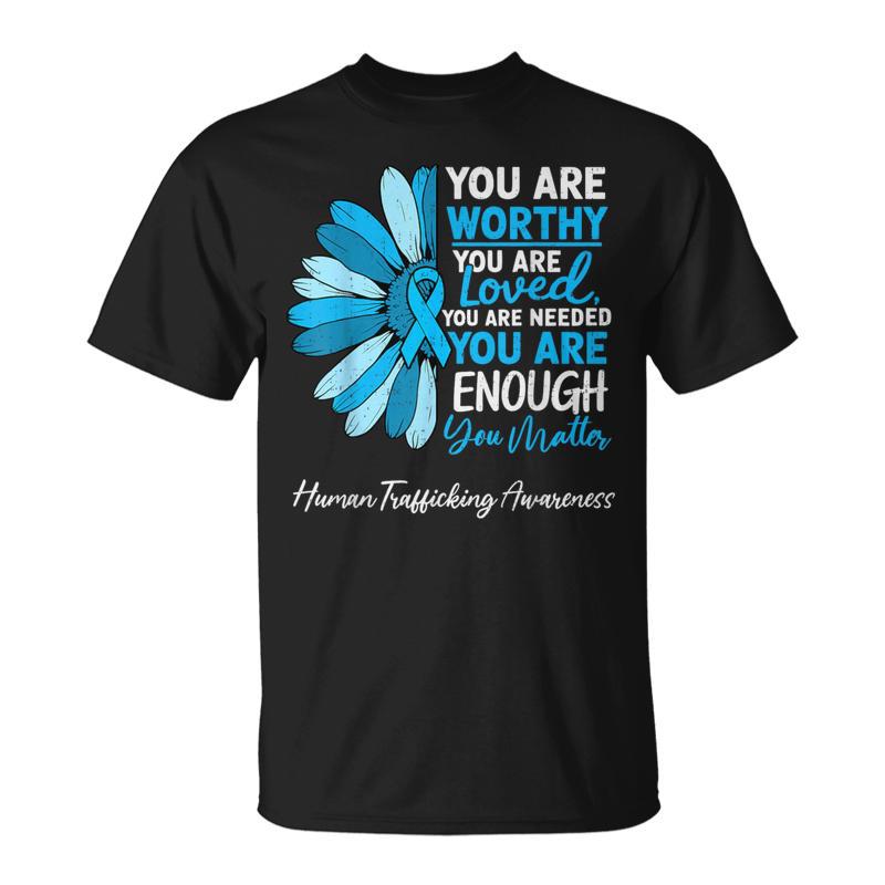 Human Trafficking Awareness Sunflower Stop Human Trafficking T-Shirt