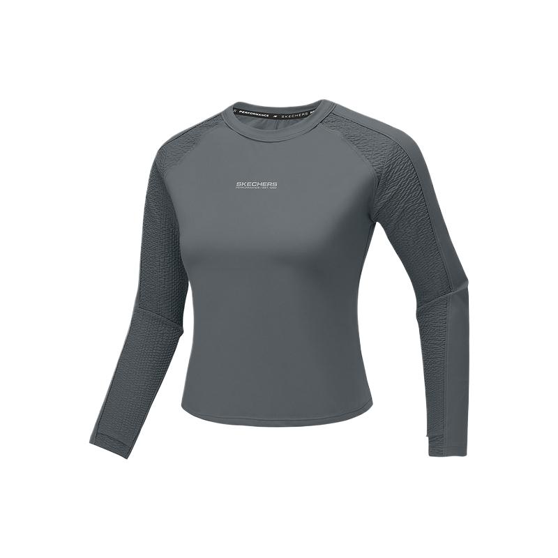 Skechers Breathable Comfortable Versatile Fashionable Trendy Raglan Sleeve T-Shirt Women tops P425W102-013P S
