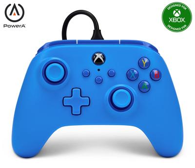 Official Licensed PowerA Wired Controller for Xbox Series Xbox Windows Blue Dual Vibration Function [Xbox Product] XS, One, PC, 10/11 (Officially