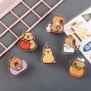 Transparent Acrylic Paper Clip Capybara Kawaii PP Clip  Scrapbook/Notebook Decoration