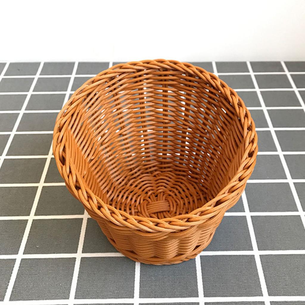 Rattan Fruit Baskets Storage Basket Woven Serving Basket Decorative Baskets for Kitchen Counter Organizer Easter Party Supplies