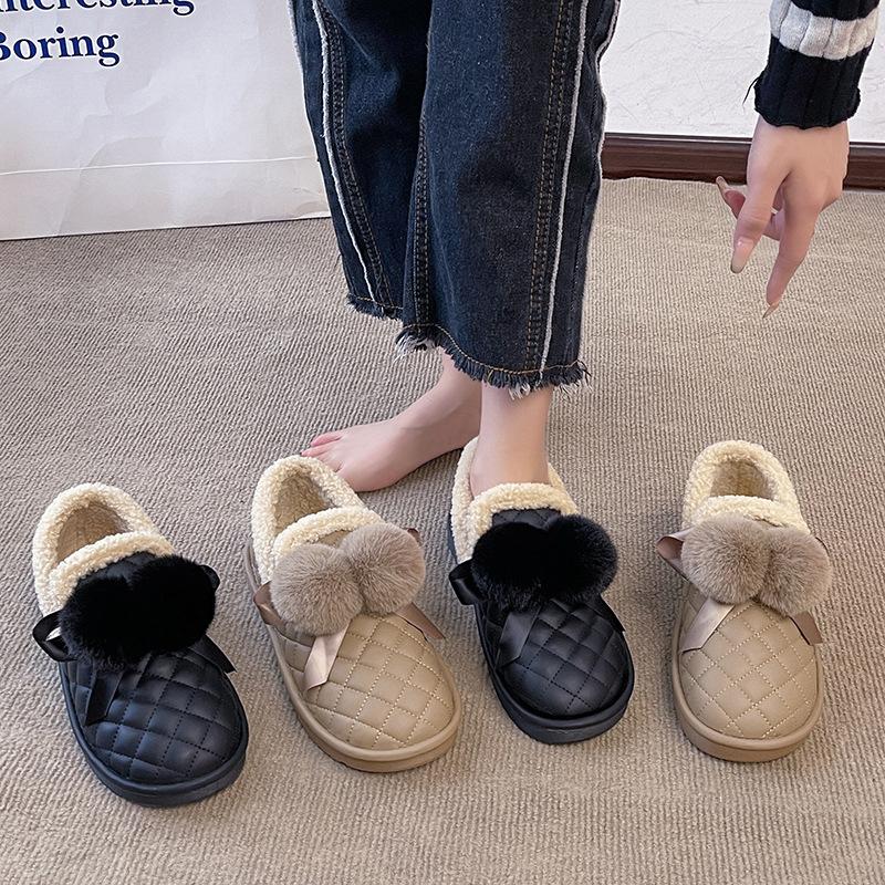 Snow boots women's 2025 new winter plush short boots thickened warm rabbit plush bread women's shoes Northeast cotton shoes