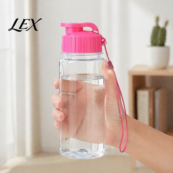 Matte Texture Water Bottle Sports Bottle, with Flip Lid And Lanyard, Portable Leak-proof PET Cup, Lightweight Fitness Jug, for Gym School Office