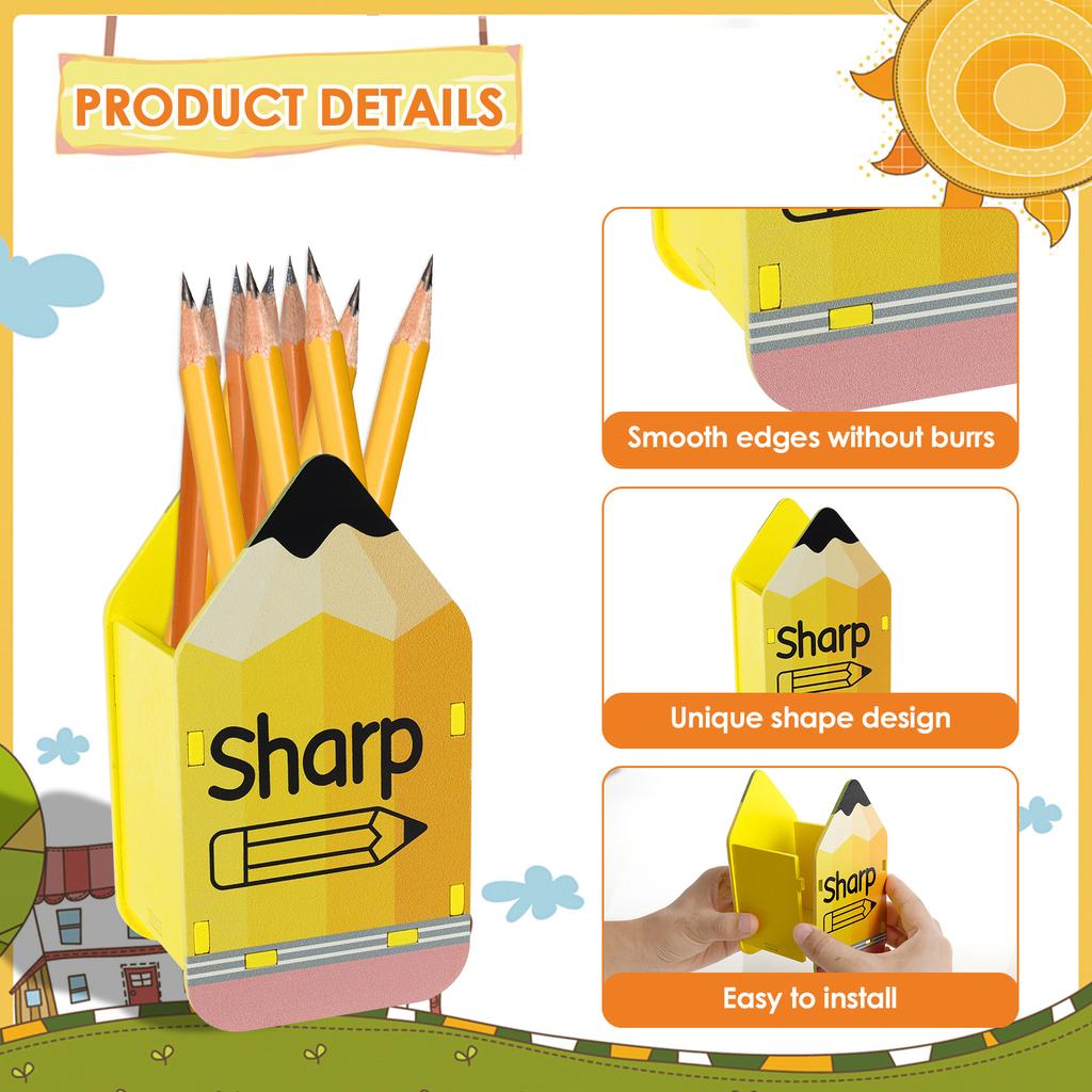 3 Stück Holz Stifthalter Kinder Schreibtisch Bleistift Radiergummi Aufbewahrungsbox für Schüler Büro Multifunktionaler Schreibwaren Organizer