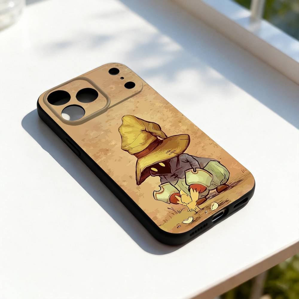 

F-Finals-Fantasy Vivi Phone Case For iPhone 17,16,15,14,13,12,11,Pro,Max,Plus,E,SE4,Air,Mini Black Precise Hole Matching iPhone13PROMAX