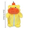 Orange Capybara Plush Pencil Case Cute Cartoon Anime Fluffy Capibara Mini Bag Kawaii Makeup Storage Bag Girl Gift Large Capacity