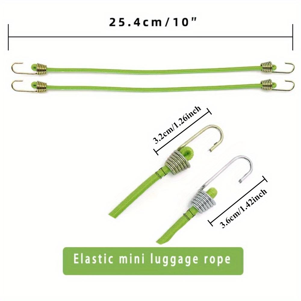 3Pcs Elastic Bungee Cord Heavy Duty Luggage Straps Rope Hooks 25cm Stretch Tie Tent Outdoor Accessories