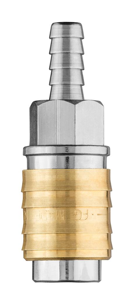 Quick connector for compressor with 8 mm hose outlet