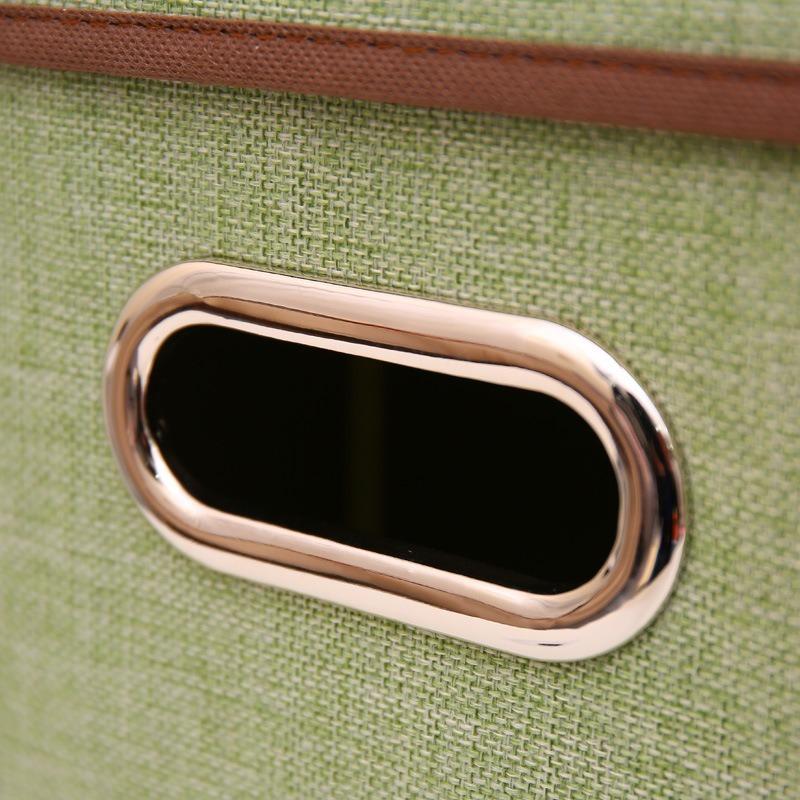 Square Cotton Linen Folding Storage Box Home Bedroom Clothes Quilt Storage Organizer Fabric Underwear Storage Box with Cover